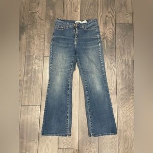 Dark Washed Wide Leg Jeans